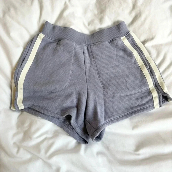 Madewell MWL AiryTerry Cocoon Hoodie Sweatshirt Zip Up Shorts Set Purple XS - Picture 12 of 14